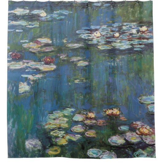 Waterlelies van Claude Monet, impressionistische s Douchegordijn (Voorkant)