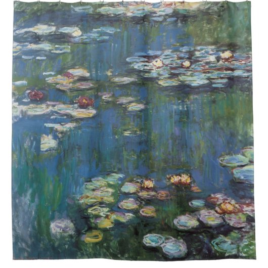 Waterlelies van Claude Monet, impressionistische s Douchegordijn (Voorkant)