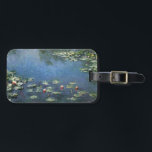 Waterlelies van Claude Monet, Oude Bloemen Bagagelabel<br><div class="desc">Waterlelies (1906) van Claude Monet is een vintage impressionistisch fijn kunst landschappelijk bloemschilderij. Het is een van de vele variaties van waterlelieschilderijen die Monet schilderde in zijn bloementuin in Giverny,  Frankrijk. Waterleliebloemen in een vijver in het voorjaar.</div>