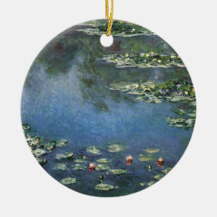 Waterlelies van Claude Monet, Oude Bloemen Keramisch Ornament