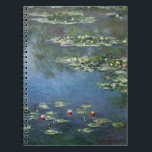 Waterlelies van Claude Monet, Oude Bloemen Notitieboek<br><div class="desc">Waterlelies (1906) van Claude Monet is een klassieke impressionistische fijne kunst landschappelijke bloemenschildering. Het is een van de vele variaties van waterlelieschilderijen die Monet schilderde in zijn bloementuin in Giverny,  Frankrijk. Waterleliebloemen in een vijver in het voorjaar.</div>
