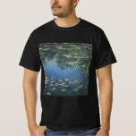 Waterlelies van Claude Monet, Oude Bloemen T-shirt<br><div class="desc">Waterlelies (1906) van Claude Monet is een antieke impressionistische fijne kunst landschappelijke bloemenschildering. Het is een van de vele variaties van waterlelieschilderijen die Monet schilderde in zijn bloementuin in Giverny, Frankrijk. Waterleliebloemen in een vijver in het voorjaar.</div>