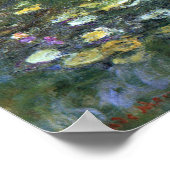 Waterlelies van Claude Monet, Oude Natuur Kunst Poster (Hoek)