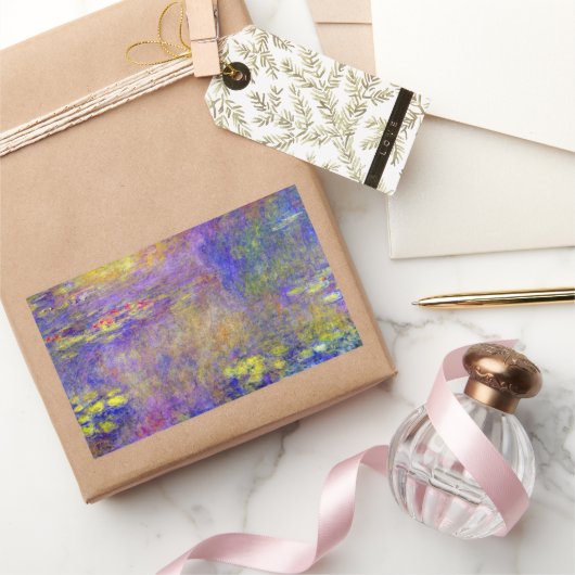 Waterlelies van Claude Monet Rechthoekige Sticker (Geschenken)