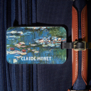 Waterlelies van Claude Monet, Vintage Impressionis Bagagelabel