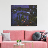 Waterlelies van Claude Monet, Vintage Impressionis Canvas Afdruk (Insitu (Woonkamer))