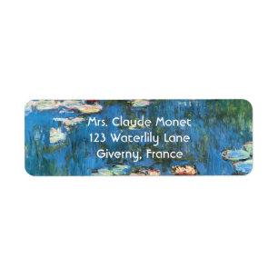 Waterlelies van Claude Monet, Vintage Impressionis Etiket