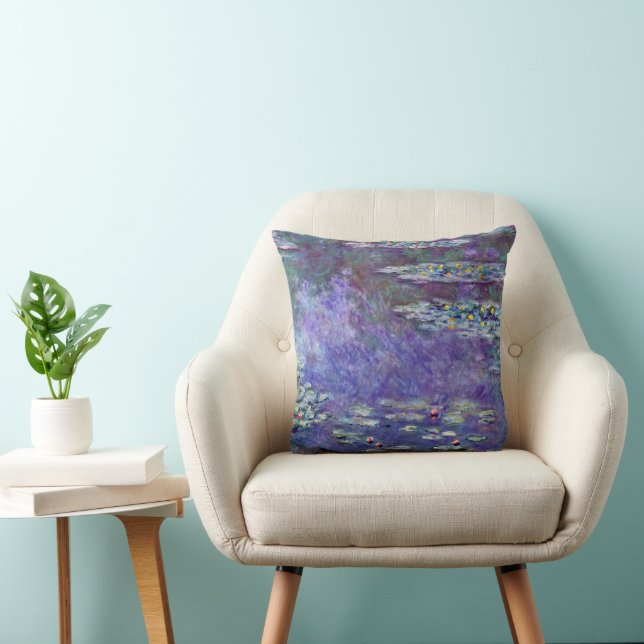 Waterlelies van Claude Monet, Vintage Impressionis Kussen (Stoel)
