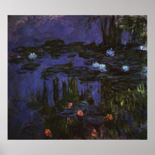 Waterlelies van Claude Monet, Vintage Impressionis Poster