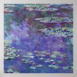 Waterlelies van Claude Monet, Vintage Impressionis Poster