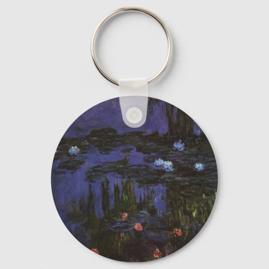 Waterlelies van Claude Monet, Vintage Impressionis Sleutelhanger (Voorkant)