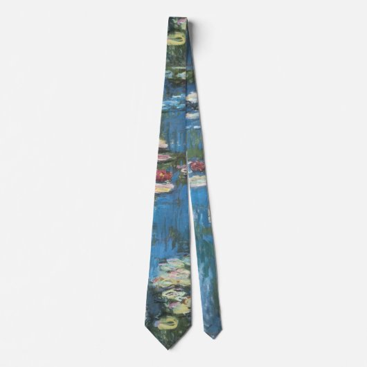 Waterlelies van Claude Monet, Vintage Impressionis Stropdas (Voorkant)