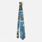 Waterlelies van Claude Monet, Vintage Impressionis Stropdas (Achterkant)