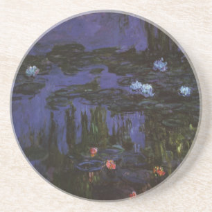 Waterlelies van Claude Monet, Vintage Impressionis Zandsteen Onderzetter