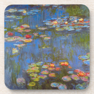 Waterlelies van Claude Monet, Vintage Natuur Kunst Bier Onderzetter