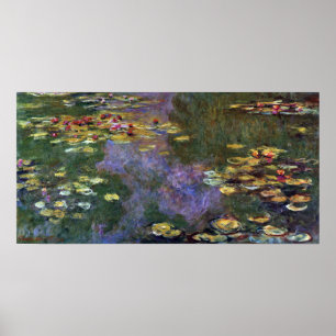 Waterlelies van Claude Monet, Vintage Natuur Kunst Poster