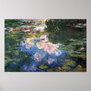Waterlelies van Claude Monet, Vintage Tuinkunst Poster