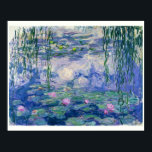 Waterlelies van Monet | 30-inch x24 Poster<br><div class="desc">Dit stuk is afkomstig uit de beroemde serie Waterlelies van Monet. Geschilderd in 1910, is het een geweldig voorbeeld van het impressionisme - het vastleggen van vluchtig licht, reflecties en de zachte beweging van water. De kleuren en streken maken de scène levend en toch vredig. Verkrijgbaar in 5:4 maten.</div>