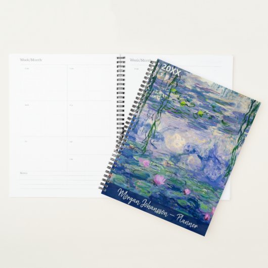 Waterlelies van Monet | Aangepaste tekst Planner (Display)