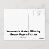 Waterlelies van Vermeer Briefkaart (Achterkant)