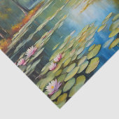 Waterlelievijver, bos, Natuur illustratie Tissuepapier (Detail)