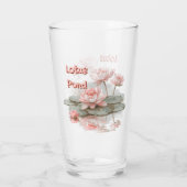 Waterlelvijver met bos bloemen glas (Achterkant)