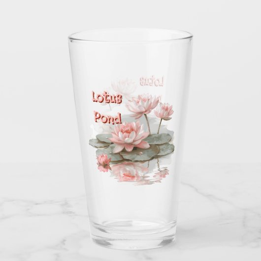 Waterlelvijver met bos bloemen glas (Voorkant)