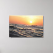 Waterlichaam tijdens het gouden uur canvas afdruk (Voorkant)