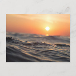 Waterlichaam tijdens het gouden uur feestdagenkaart