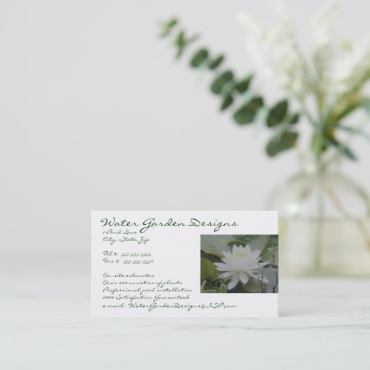 Waterlievend Visitekaartje (Staand voorkant)