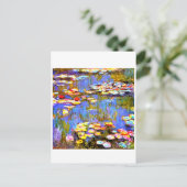 Waterliezen door Claude Monet - Art Post Card Briefkaart (Staand voorkant)