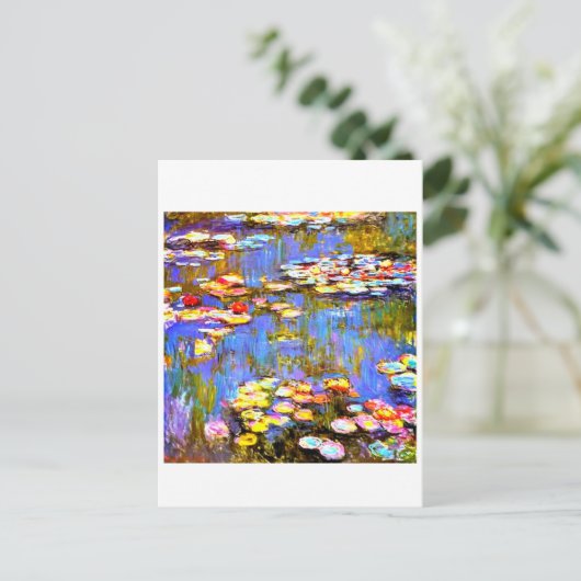 Waterliezen door Claude Monet - Art Post Card Briefkaart (Staand voorkant)