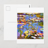 Waterliezen door Claude Monet - Art Post Card Briefkaart (Voorkant / Achterkant)