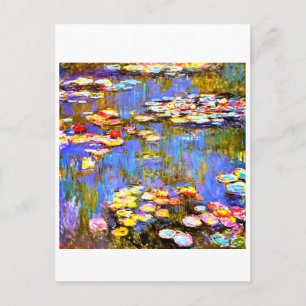 Waterliezen door Claude Monet - Art Post Card Briefkaart