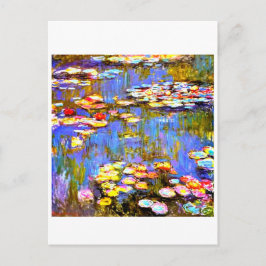 Waterliezen door Claude Monet - Art Post Card Briefkaart