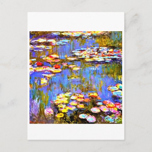 Waterliezen door Claude Monet - Art Post Card Briefkaart (Voorkant)