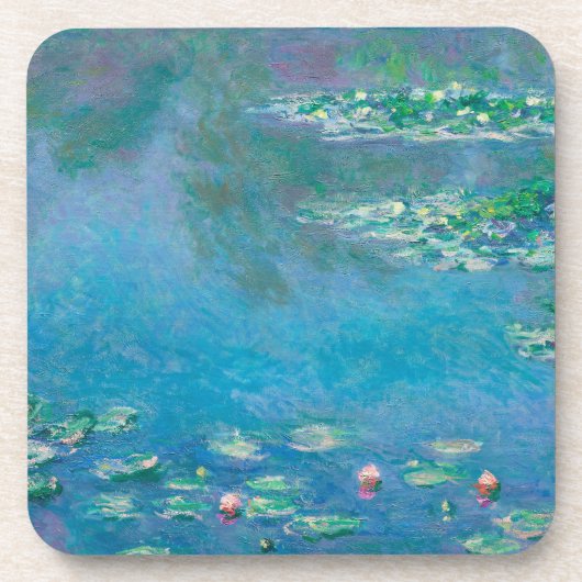 Waterliezen door Claude Monet Fine Art Painting Bier Onderzetter (Voorkant)