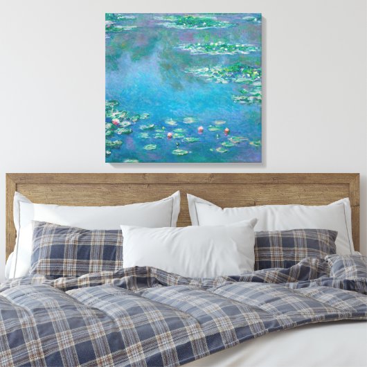 Waterliezen door Claude Monet Fine Art Painting Canvas Afdruk (Insitu (Slaapkamer))