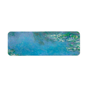 Waterliezen door Claude Monet Fine Art Painting Etiket