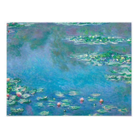 Waterliezen door Claude Monet Fine Art Painting Foto Afdruk (Voorkant)