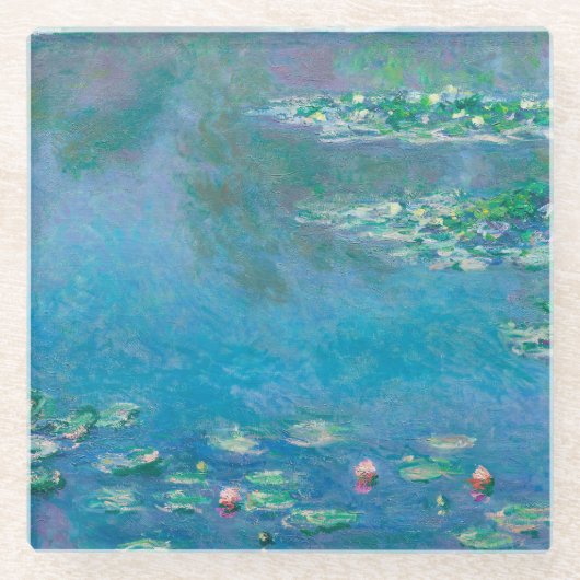 Waterliezen door Claude Monet Fine Art Painting Glazen Onderzetter (Voorkant)