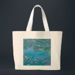 Waterliezen door Claude Monet Fine Art Painting Grote Tote Bag<br><div class="desc">Prachtig meesterwerk van Claude Monet - Water Lilies uit zijn tuin in Giverny,  Frankrijk. Een van de beroemdste fijne kunstschilderijen in de kunstgeschiedenis en een prachtig voorbeeld van indrukwekkend gedrag. Dit is echt een geweldig kunstwerk en een groot geschenk voor een kunstminnaar.</div>