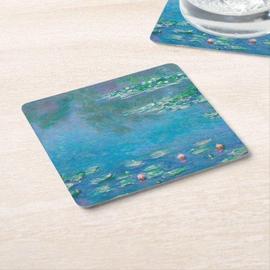 Waterliezen door Claude Monet Fine Art Painting Kartonnen Onderzetters (Schuin)