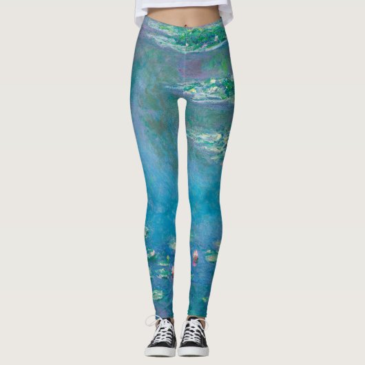 Waterliezen door Claude Monet Fine Art Painting Leggings (Voorkant)