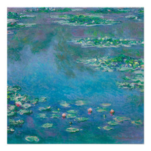 Waterliezen door Claude Monet Fine Art Painting Perfect Poster
