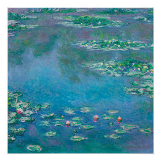 Waterliezen door Claude Monet Fine Art Painting Perfect Poster