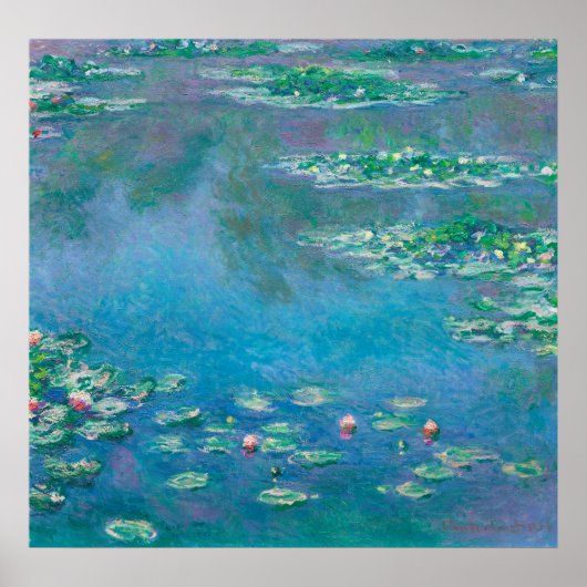 Waterliezen door Claude Monet Fine Art Painting Poster (Voorkant)