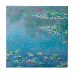 Waterliezen door Claude Monet Fine Art Painting Tegeltje