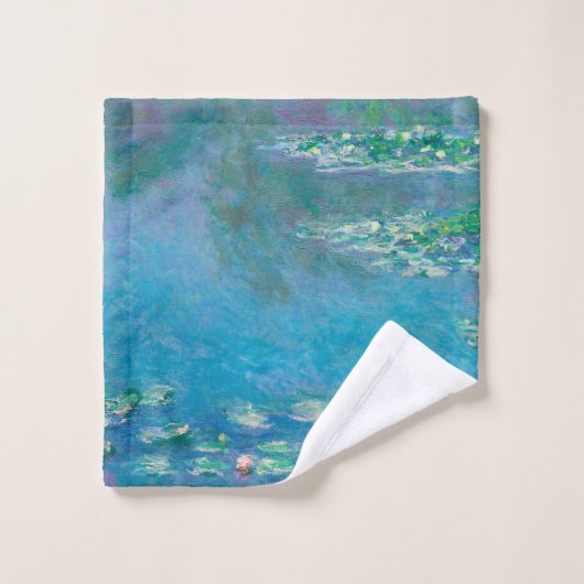 Waterliezen door Claude Monet Fine Art Painting Washandje (Wasdoekje)