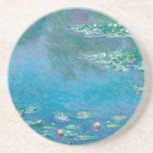 Waterliezen door Claude Monet Fine Art Painting Zandsteen Onderzetter